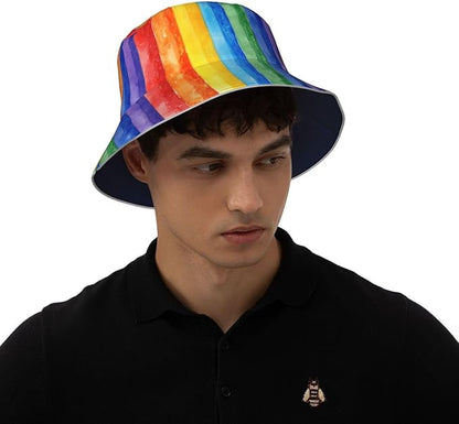 Bucket Hat Double-Side-Wear Reversible Sun Hat Beach Travel Hiking for Women Men