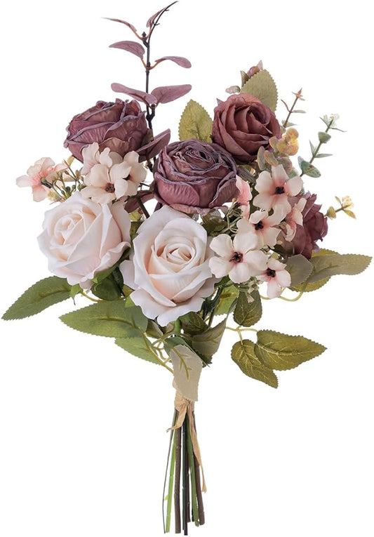 Small Artificial Fake Faux Flowers Silk Flower for Autumn Table Arrangements Fall Bouquets