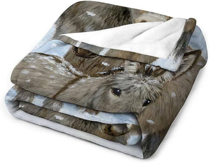 Donkey Gifts for Girls & Women - Soft, Warm & Cozy Fleece Throw Blanket for Kids & Adults - 40"x50"