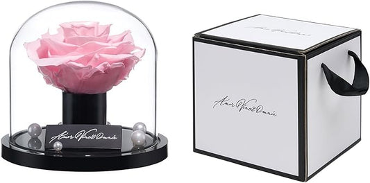 Preserved Roses,Forever Fresh Flowers 4.72in,Gift for Women,Mom,Grandma,Wife,Girlfriend,Sister,and Daughter Perfect for Birthday,Mother’s Day,Valentine’s Day (Soft Blossom5)
