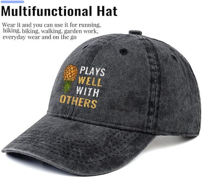 Baseball Caps for Men Women Washed Cotton Vintage Hats Adjustable Cool Fitted Ball Caps Truck Dad Hats Runnung Hiking