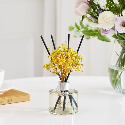 COCODOR Flower Reed Diffuser Set / 6.7oz / La Tulip Garden/Scent Diffuser with Sticks Home Fragrance Reed Diffuser for Bathroom Shelf Decor for Women