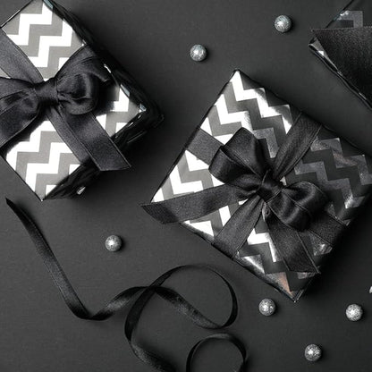 LIUYAXI Black Double Faced Satin Ribbon, 1/8" X Continuous 100 Yards, Thin Ribbons Perfect for Gift Wrapping Wedding Invitation Card Hair Bows Tag Floral Arrangement DIY Craft
