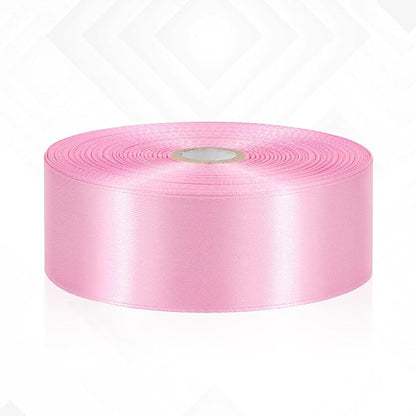 Pink Ribbon 1-1/2 Inch x 60 Yards, Pink Satin Ribbon for Flower Bouquet, Crafts, Gift Wrapping, Baby Shower, Handmade Roses, Wedding and Hair Accessories