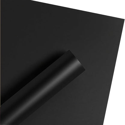WRAPAHOLIC 20 Sheets Flower Wrapping Paper - 22.4 x 22.4 inch Black White Color Water-Resistant Floral Bouquet Wrapping Paper, Florist Supplies Packaging for Halloween Wedding Birthday Gift DIY