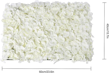 Flower Wall Panel Floral Backdrop,20Pack Flower Wall Decor,Silk Rose Wall, Artificial Flower Backdrop Faux Flower Panel for Wedding