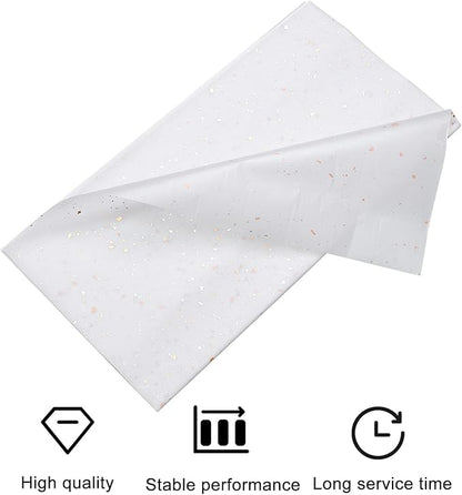 MOLUCKFU 10Pcs Metallic Foil Dot Flower Wrapping Paper DIY Packaging for Bouquets Wrap Seasonal Floral Craft Supplies