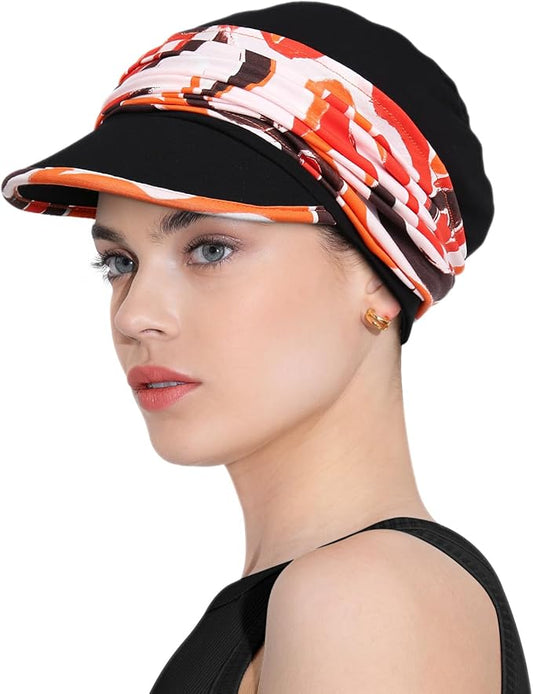 Chemo Headwear Viscose Newsboy Cap for Women Fall and Winter Hats