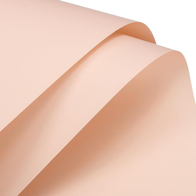 MECCANIXITY Pearlescent Film Flower Wrapping Paper 22.8x22.8 Inch Waterproof for DIY Crafts, Gift/Gift Box Packaging Cream Pink Pack of 20