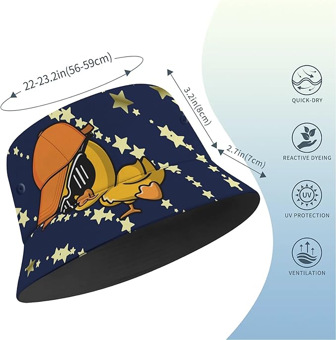 Bucket Hat for Women Men Unisex Sun Cap Packable Outdoor Fisherman Hat Headwear,Reversible Double-Side-Wear