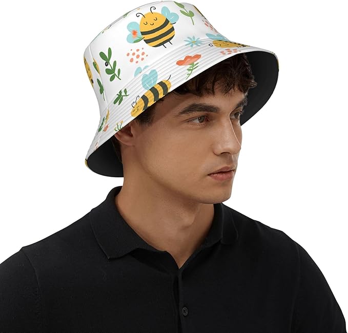 Christmas Navy Blue Tree Bucket Hat Novelty Sun Hats Trendy Fisherman Cap for Men and Women