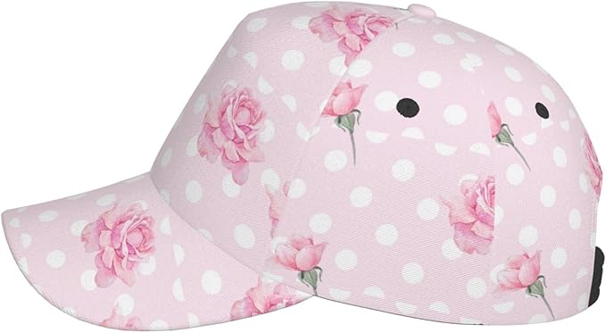 Rose Snapback Cap Womens Baseball Hats Flower Floral Sun Cap Women's Baseball Caps Cute Hats