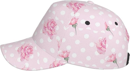 Rose Snapback Cap Womens Baseball Hats Flower Floral Sun Cap Women's Baseball Caps Cute Hats