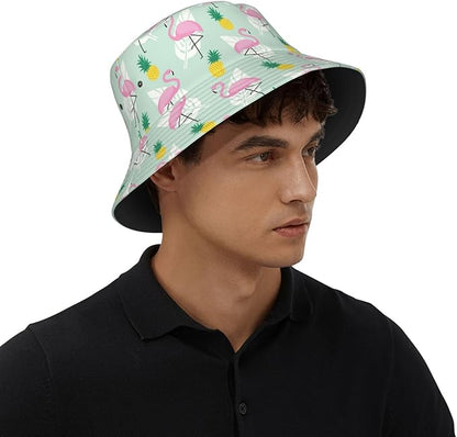 Small Daisy Green Chrysanthemum Flower Bucket Hats Fashion Sun Cap Packable Outdoor Fisherman Hat for Women and Men