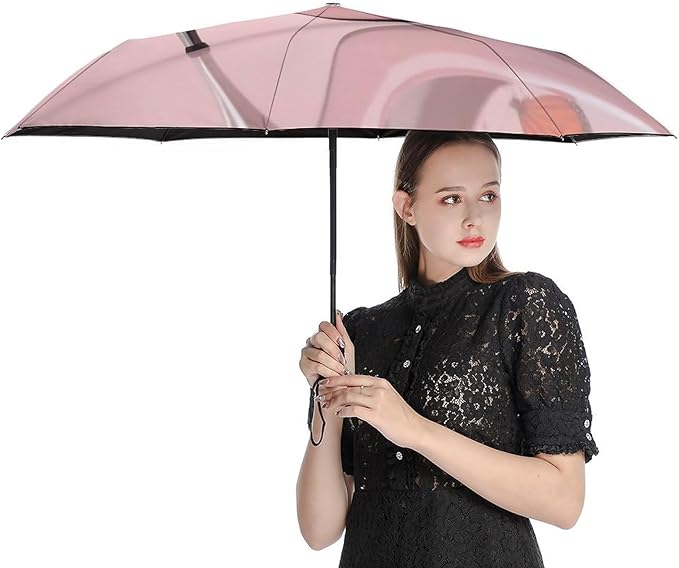 Fashion 3 Fold Sunny Rain Sunscreen Umbrella Portable Automatic Umbrella