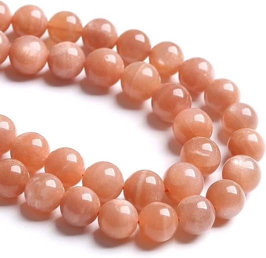 4MM 86PCS Natural Stone Sunstone Gemstone Loose Beads for Jewelry Making DIY Bracelet Crystal Beads