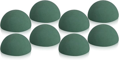 Round Dry Flower Foam 8Pcs 9cm Floral Dry Half Block for Artificial Flower Plant Wedding Bouquets Party Decoration Round Block for Craft