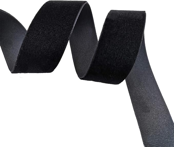 Nylon Velvet Ribbon Single Faced,1 1/2 Inch X 25Yards Spool (Black)