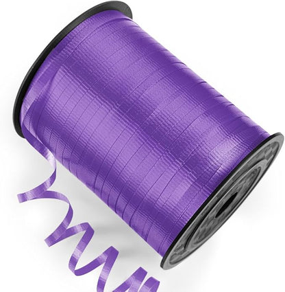 500 Yards Purple Curling Ribbon with Spool, 1/5" Wide Crimped Balloon String Ribbon - Ideal for Gift Wrapping, Christmas Halloween Party Decorations