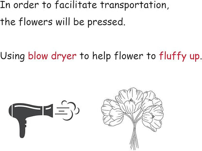 Tinsow Artificial Flowers Faux Ball Chrysanthemum Bouquet Flowers Bridal Wedding Bouquet for Home Garden Party Wedding Decoration (12, Black, Red, Orange)