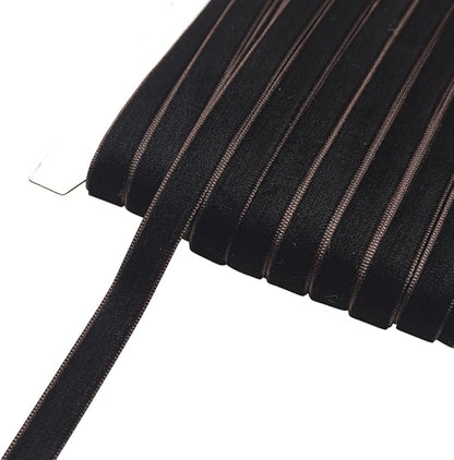 Chenkou Craft Coffee 25 Yards 3/8" Velvet Ribbon Lots Bulk (Coffee, 3/8"(10mm))