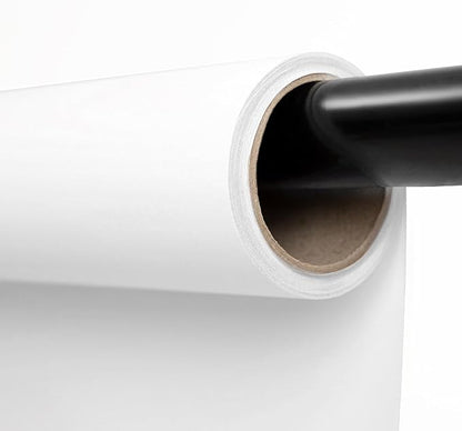 Kate Seamless Paper Backdrop for Photography Solid White Photo Backdrop Paper (53''x32.8' Arctic White)