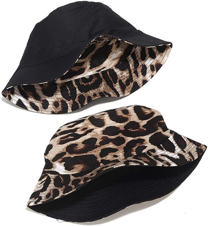 XYIYI Cute Bucket Hat Beach Fisherman Hats for Women, Reversible Double-Side-Wear
