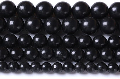 4MM 88PCS Natural Stone Shungite Beads Crystal Loose Beads for Jewelry Making DIY Bracelet