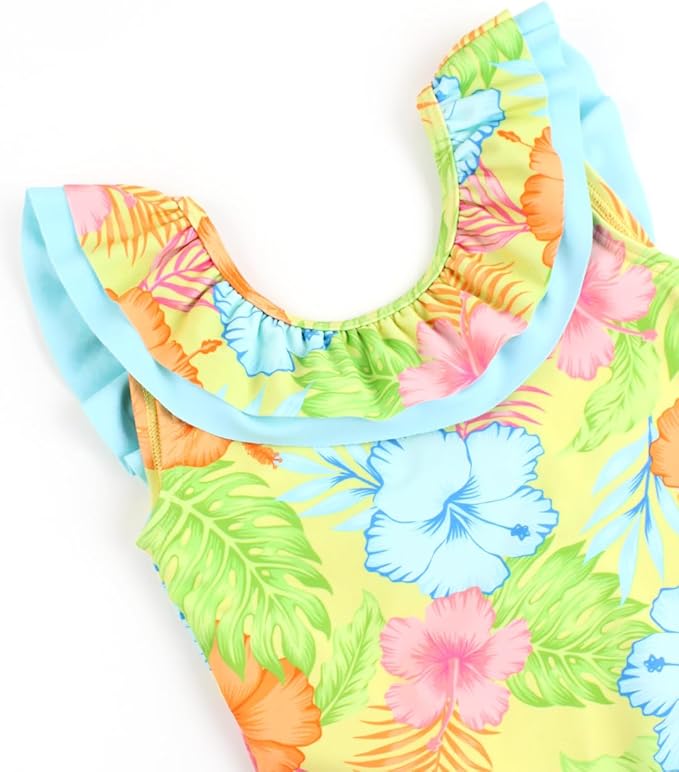 RuffleButts® Baby/Toddler Girls Ruffle Strap One Piece Swimsuit w/UPF 50+ Sun Protection