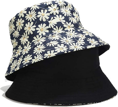 XYIYI Cute Bucket Hat Beach Fisherman Hats for Women, Reversible Double-Side-Wear