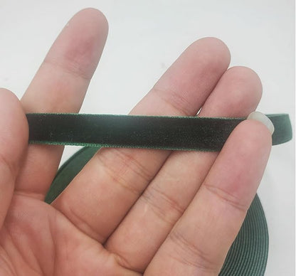 10 Yards Dark Green Velvet Ribbon