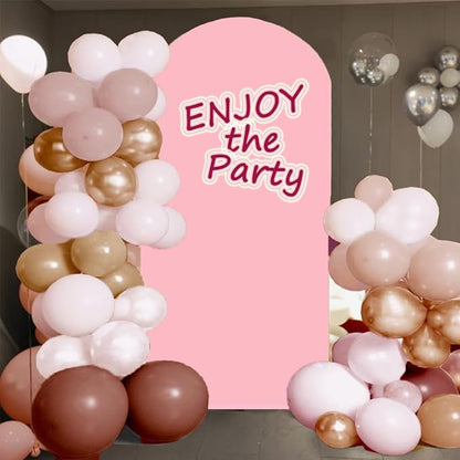 6.6 FT Pink Arch Backdrop Cover, Pink Chiara Backdrop Cover, Spandex Arch Cover for Birthday Wedding Party Photography Decor