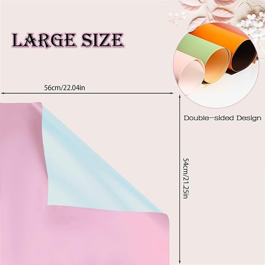 DNSGOOR 548Pcs Flower Wrapping Paper Kit with 200Sheets Double Sided Color Waterproof Bouquet Wrapping Paper Decor Crowns 3D Butterfly Bouquet Pins Ribbons for Valentines Graduation Birthday Party