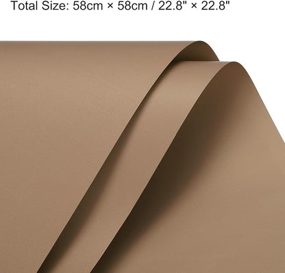 MECCANIXITY 20 Pcs Flower Wrapping Paper 22.8x22.8 Inch Waterproof Florists Wrapping Paper for Florist Bouquet Supplies, DIY Crafts, Gift/Gift Box Packaging Brown