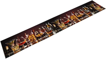 Red Wine Retro Table Runner, Table Dresser Runner, Kitchen Dining Table Runners for Indoor Outdoor Holiday Decor 13x70 Inch