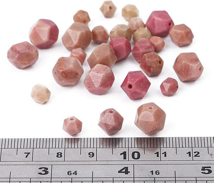 Faceted Natural Red Wood Marble Stone Round Beads 6mm 36cm/Strand for Jewelry Making