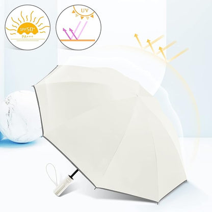 Bodyguard Inverted Umbrella - Large Windproof for Rain & Sun, Compact Reverse With Reflective Stripe, Teflon-Coated for Women Men, Travel Folding With Cover Bag