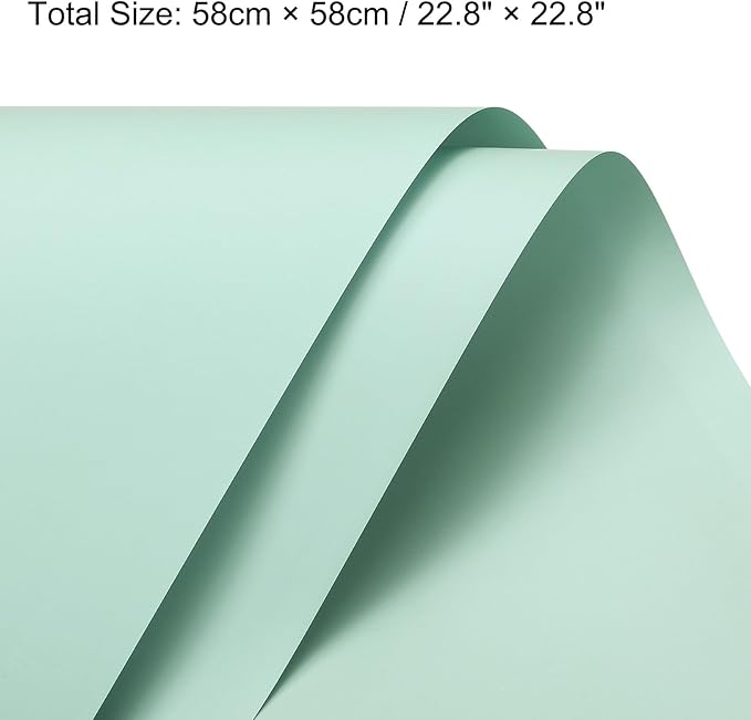 MECCANIXITY Pearlescent Film Flower Wrapping Paper 22.8x22.8 Inch Waterproof for DIY Crafts, Gift/Gift Box Packaging Lemon Green Pack of 20