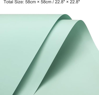 MECCANIXITY Pearlescent Film Flower Wrapping Paper 22.8x22.8 Inch Waterproof for DIY Crafts, Gift/Gift Box Packaging Lemon Green Pack of 20