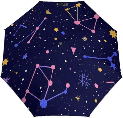 Fashion 3 Fold Sunny Rain Sunscreen Umbrella Portable Automatic Umbrella