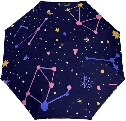 Fashion 3 Fold Sunny Rain Sunscreen Umbrella Portable Automatic Umbrella