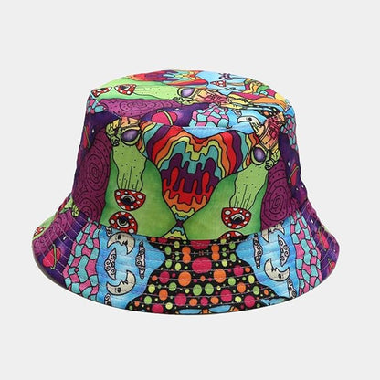 Quanhaigou Bucket Hat for Men Women,Packable Reversible Printed Sun Hats,Fisherman Outdoor Summer Travel Hiking Beach Caps