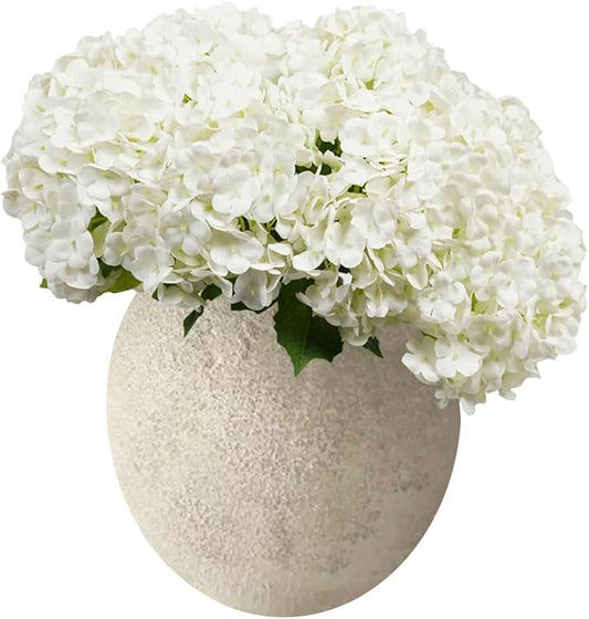 Melorca&Guilla Artificial Flowers,24Pcs 13.5inch White Tulips Fake Flowers,Real Touch Faux Flowers, Spring Décor Fake Tulips for Wedding Kitchen Shop Office Home Décor (10, White Hydrangea)