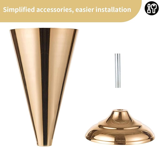 10 Pcs Tabletop Metal Wedding Flower Trumpet Vase, 9.8 inch Table Decorative Centerpiece Artificial Flower Arrangements for Anniversary Ceremony Party Birthday Event Aisle Home Decoration, Gold