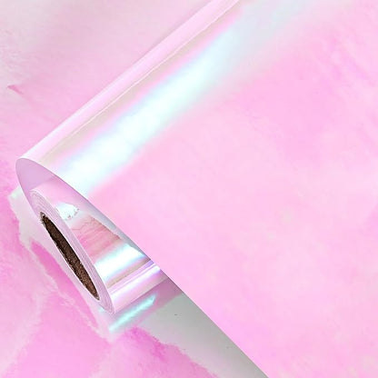 LeZakaa Pink Wrapping Paper Roll, Holographic Iridescent Wrapping Paper for Birthday, Valentine's, Mother's Day, Wedding, Baby Shower, Holiday, Large Roll, 30 inches x 32.8 Feet (92.9 sq.ft.)