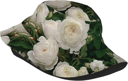 Rose Bucket Hat Womens Fisherman Hat Flower Sun Hats Cute Caps Rose Flower Hats for Women Outdoor