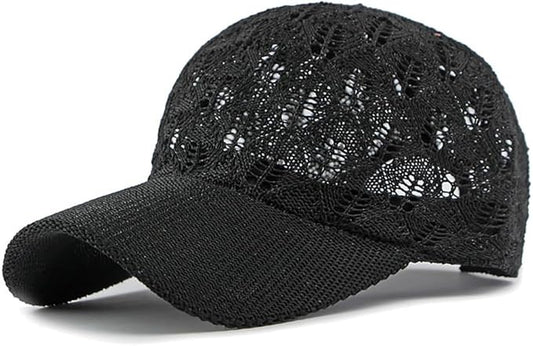 FASHIXD Knit Mesh Baseball Cap for Women - Breathable Summer Trucker Hat