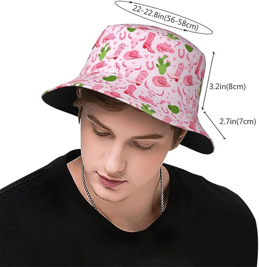 Fashion Bucket Hat Summer Beach Travel Sun Hat Packable Fisherman Cap for Men Women