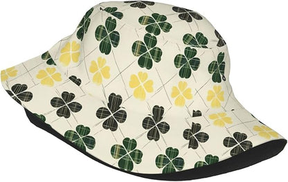 Vintage Clovers Bucket Hat Novelty Sun Hats Trendy Fisherman Cap for Men and Women