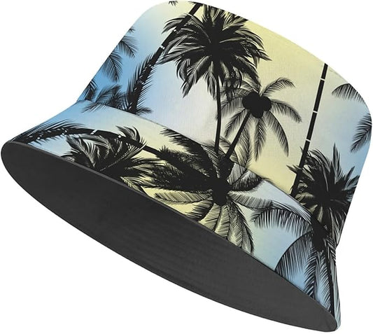Bucket Hat for Women Men Unisex Sun Cap Packable Outdoor Fisherman Hat Headwear,Reversible Double-Side-Wear